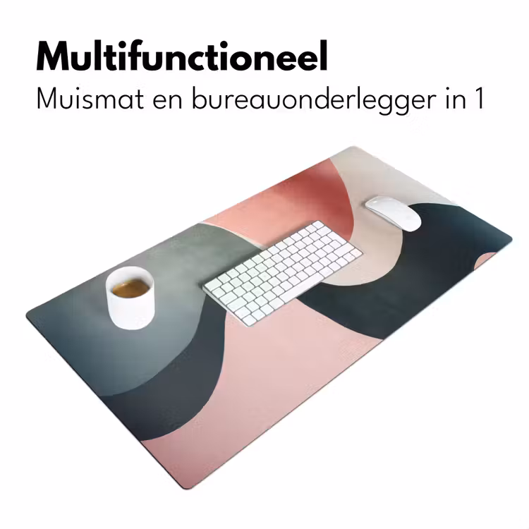 Bureau onderlegger - Abstract - Golven - Sierlijk - Roze — 6