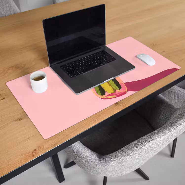 Bureau onderlegger - Augurken - Pot - Schaduw - Roze — 2