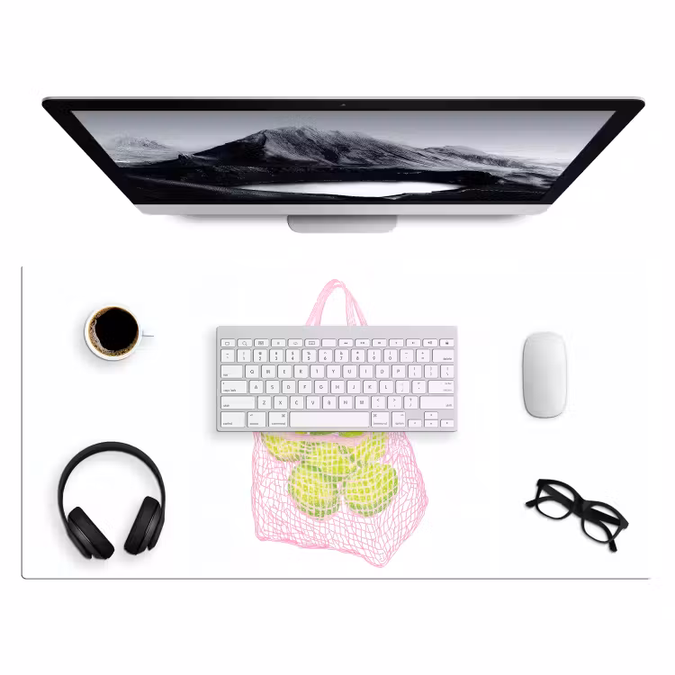 Bureau onderlegger - Netzakje - Roze - Illustratie - Limoenen — 3