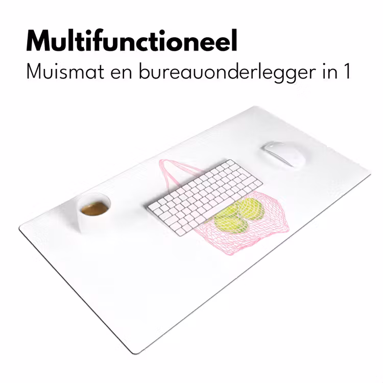 Bureau onderlegger - Netzakje - Roze - Illustratie - Limoenen — 6