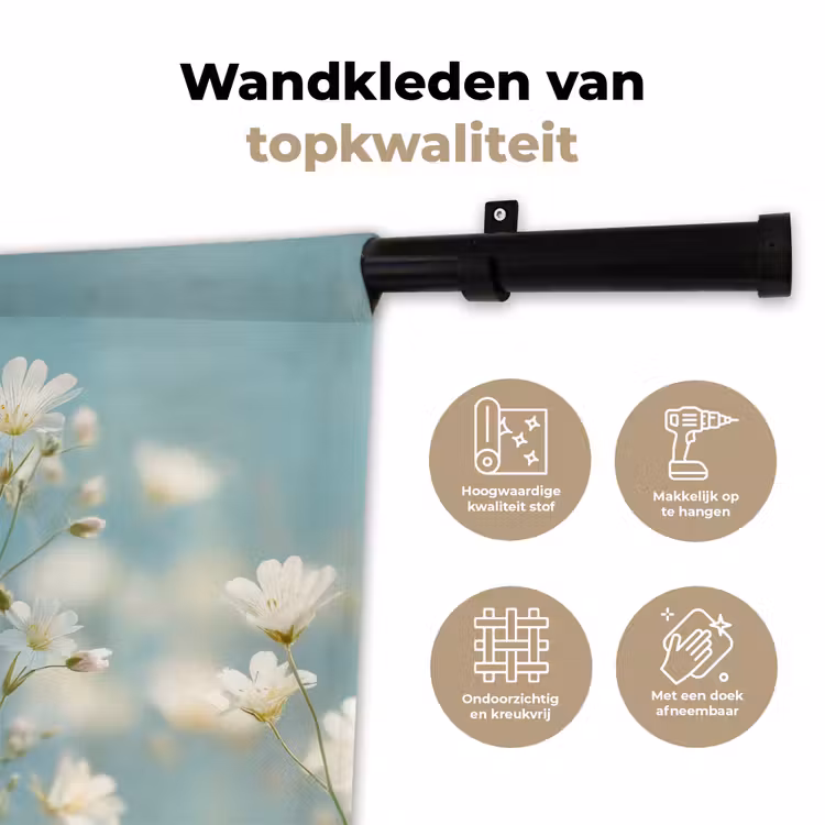 Wandkleed - Stängel – Blumen – Luft – Weiß — 3