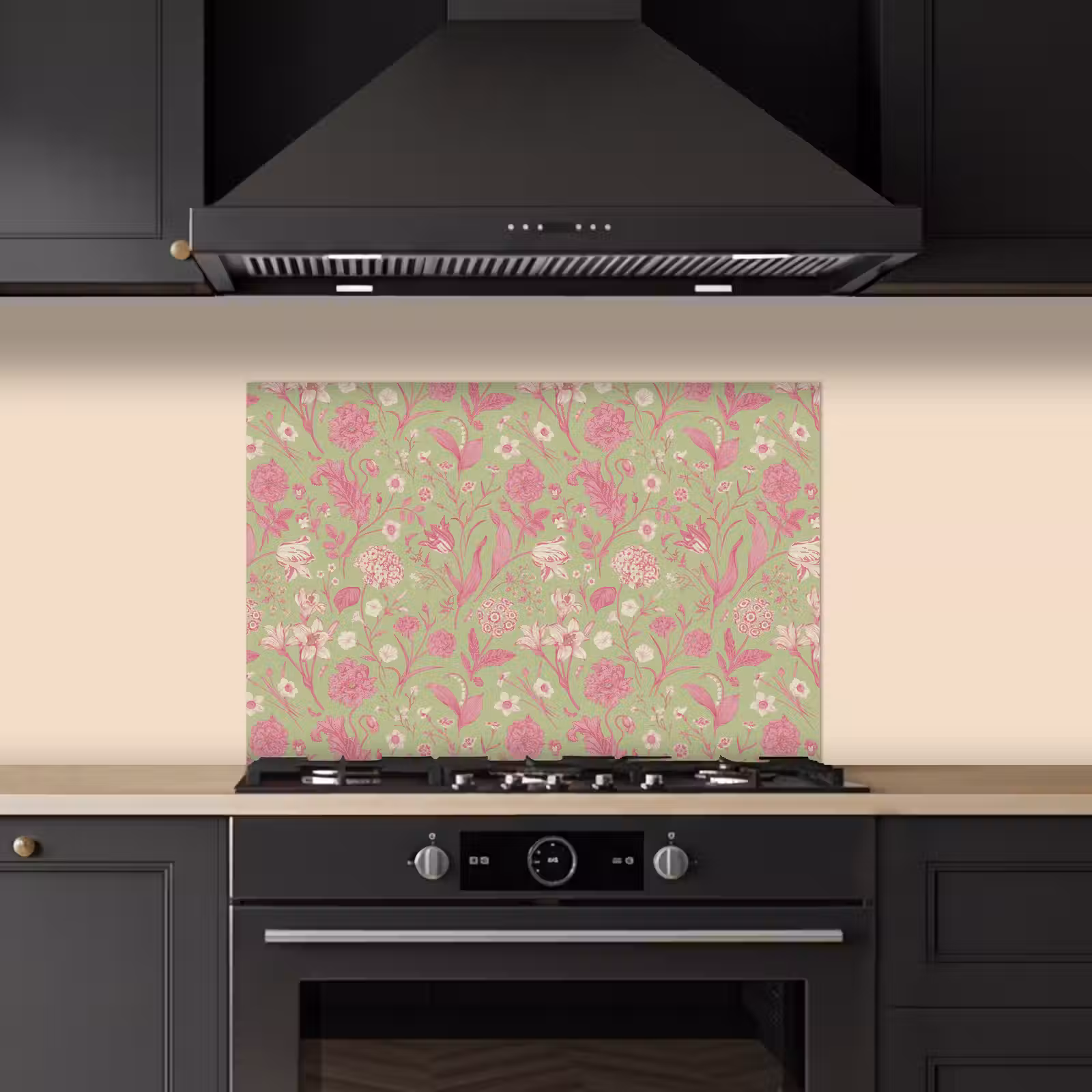 Spatscherm keuken - Classic - Pink - Mint — 1