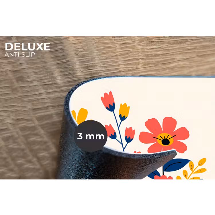 Placemat - 6 stuks - Illustratie - Bloemen - Bladeren - Roze — 4