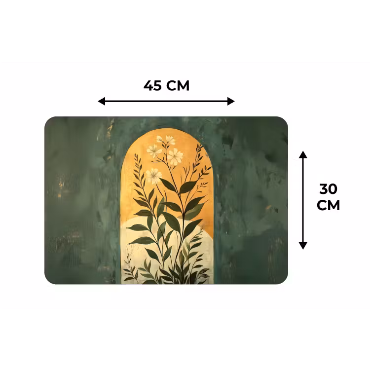 Placemat - 6 stuks - Plant - Bloemen - Wit — 3