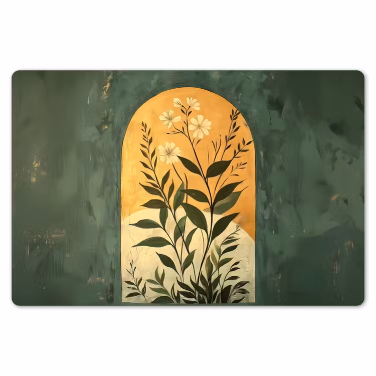 Placemat - 6 stuks - Plant - Bloemen - Wit — 7