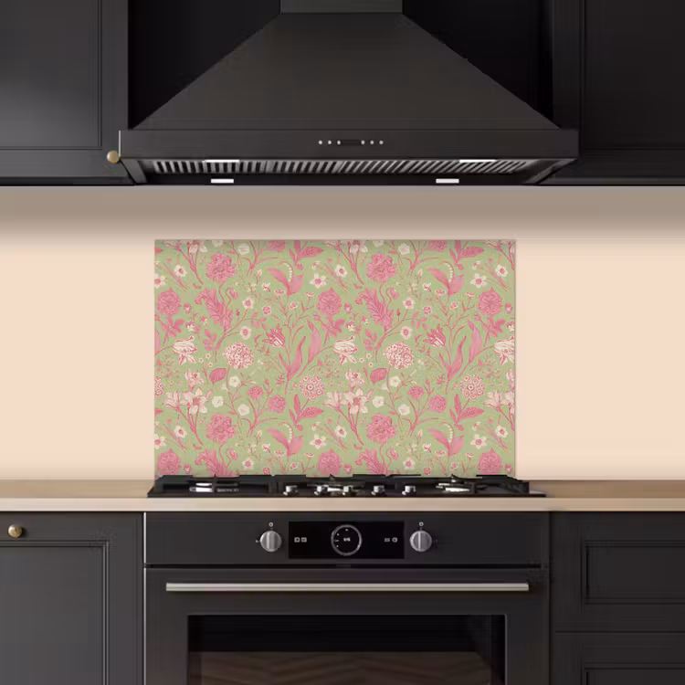 Spatscherm keuken - Classic - Pink - Mint — 1