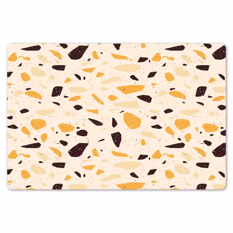 Placemat - 6 stuks - Terrazzo - Patroon - Geel - — 7