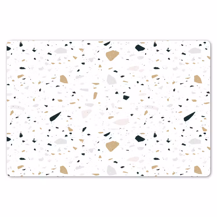 Placemat - 6 stuks - Terrazzo - Patroon - Wit - Neutraal — 7