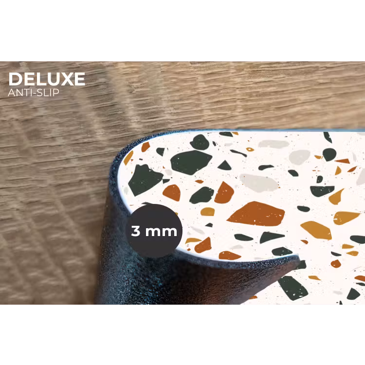 Placemat - 6 stuks - Terrazzo - Patroon - Wit - Terra — 4