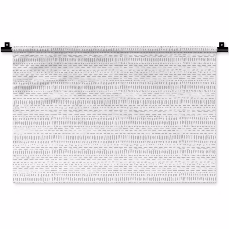 Wandkleed - Grijs - Patroon - Stippen — 1