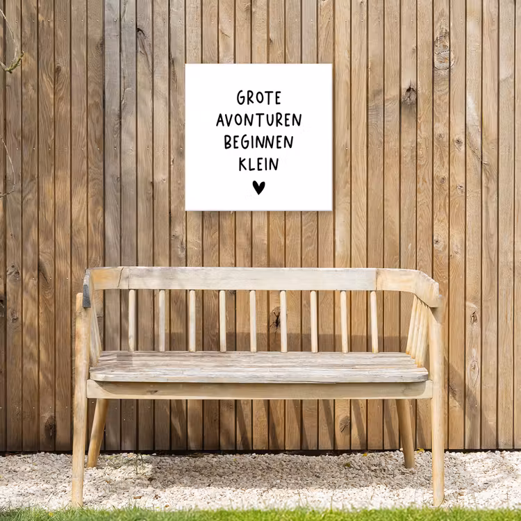 Buiten canvas - Spreuken - Grote avonturen beginnen klein - Quotes — 3
