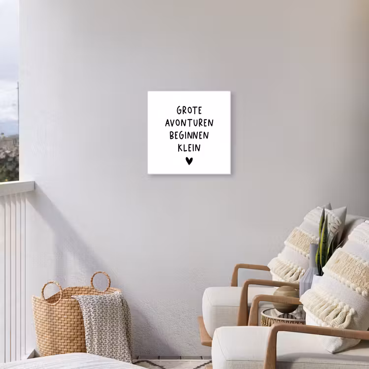Buiten canvas - Spreuken - Grote avonturen beginnen klein - Quotes — 4