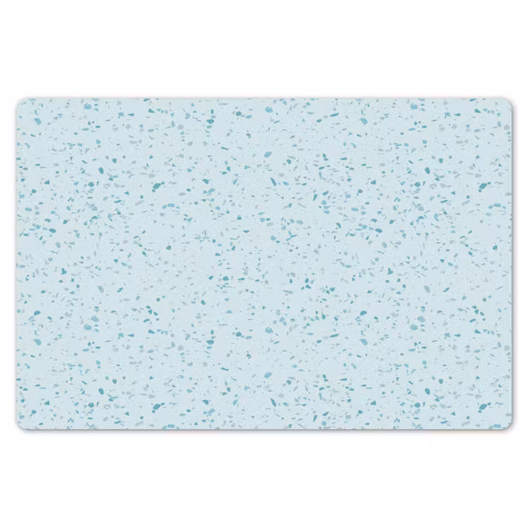 Placemat - 6 stuks - Terrazzo - Patroon - Kleurrijk - Baby Blauw — 7