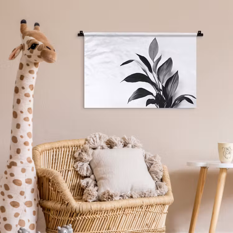 Wandkleed - Plant - Bladeren - Minimalistisch - Zwart — 5