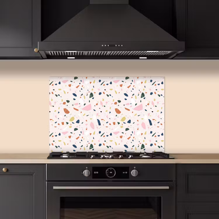 Spatscherm keuken - Terrazzo - Patroon - Kleurrijk — 2
