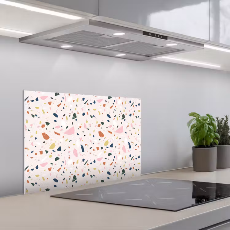 Spatscherm keuken - Terrazzo - Patroon - Kleurrijk — 5