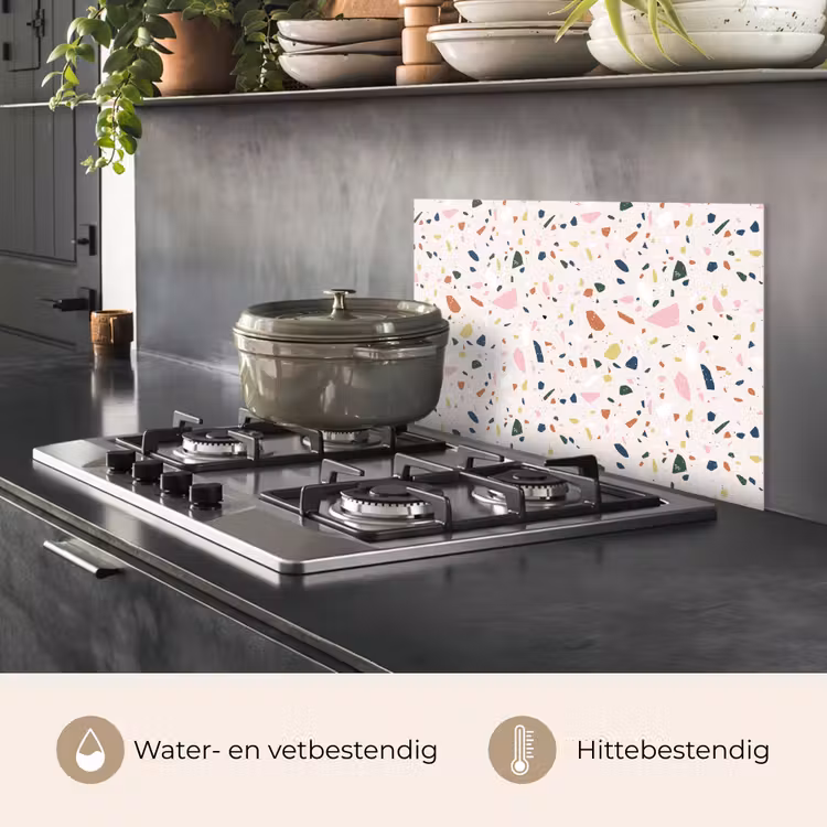 Spatscherm keuken - Terrazzo - Patroon - Kleurrijk — 7