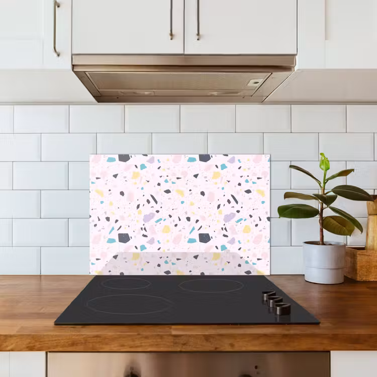 Spatscherm keuken - Terrazzo - Patroon - Zacht - Snoep — 6