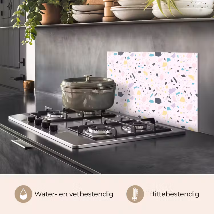 Spatscherm keuken - Terrazzo - Patroon - Zacht - Snoep — 7