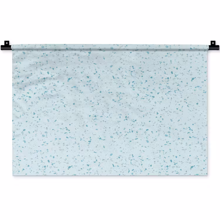 Wandkleed - Terrazzo - Patroon - Kleurrijk - Baby Blauw — 1