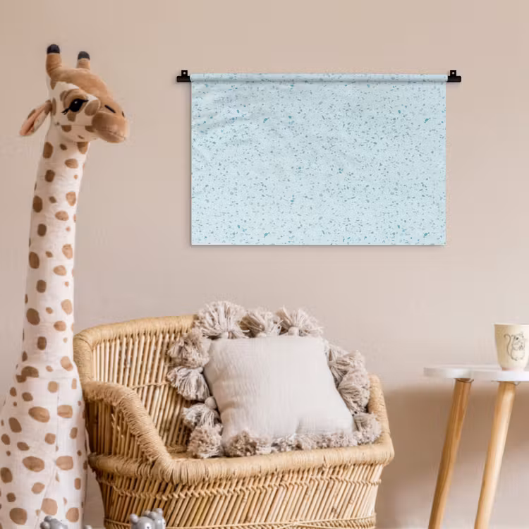 Wandkleed - Terrazzo - Patroon - Kleurrijk - Baby Blauw — 5