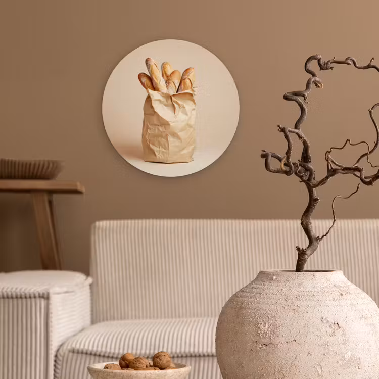 Muurcirkel - Baguette - Brood - Stokbrood - Beige — 2