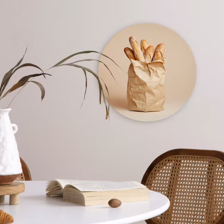 Muurcirkel - Baguette - Brood - Stokbrood - Beige — 4