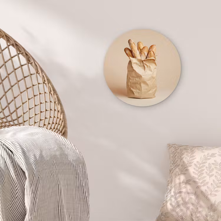 Muurcirkel - Baguette - Brood - Stokbrood - Beige — 5