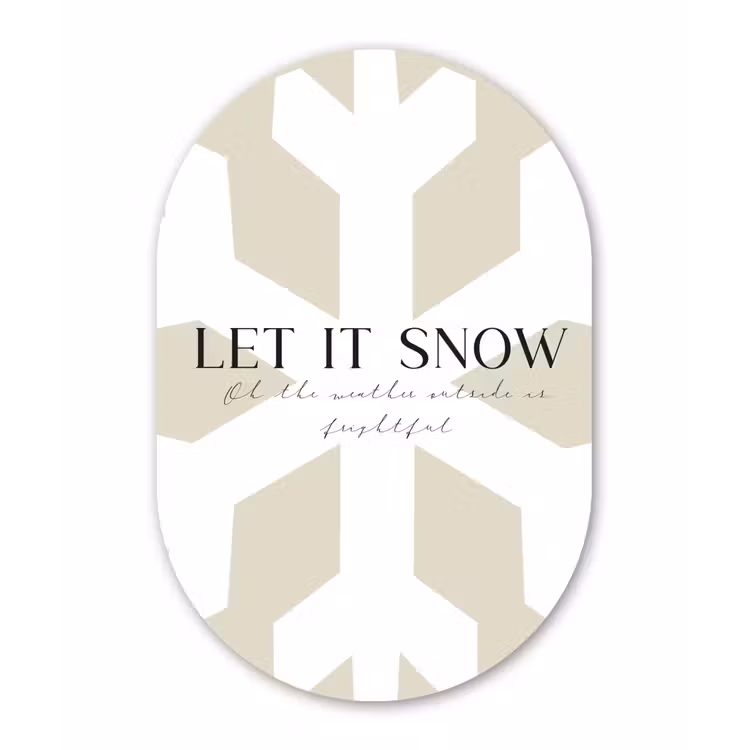 Muurovaal - Sneeuw - Japandi - Winter - Decoratie — 2