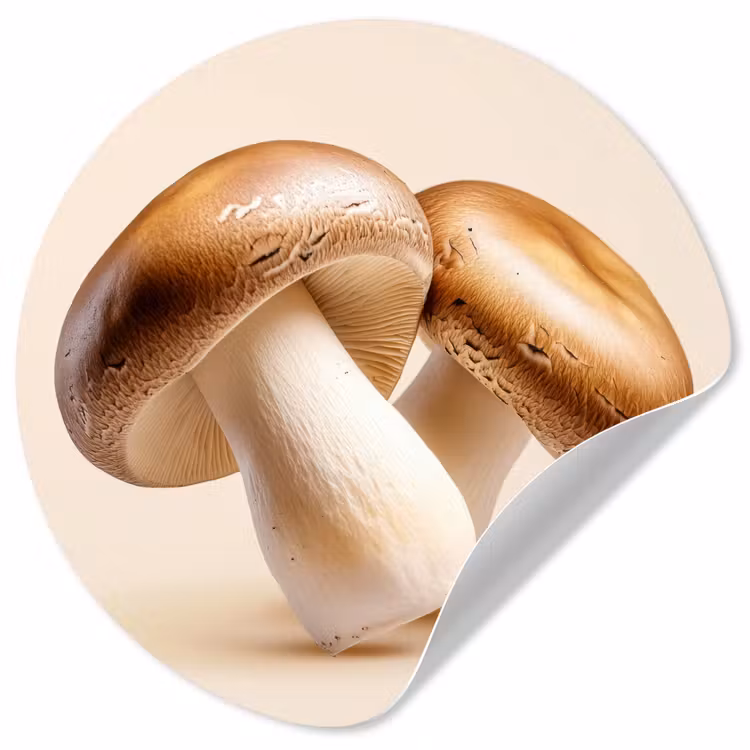 Behangcirkel - Champignons - Zacht - Beige — 1