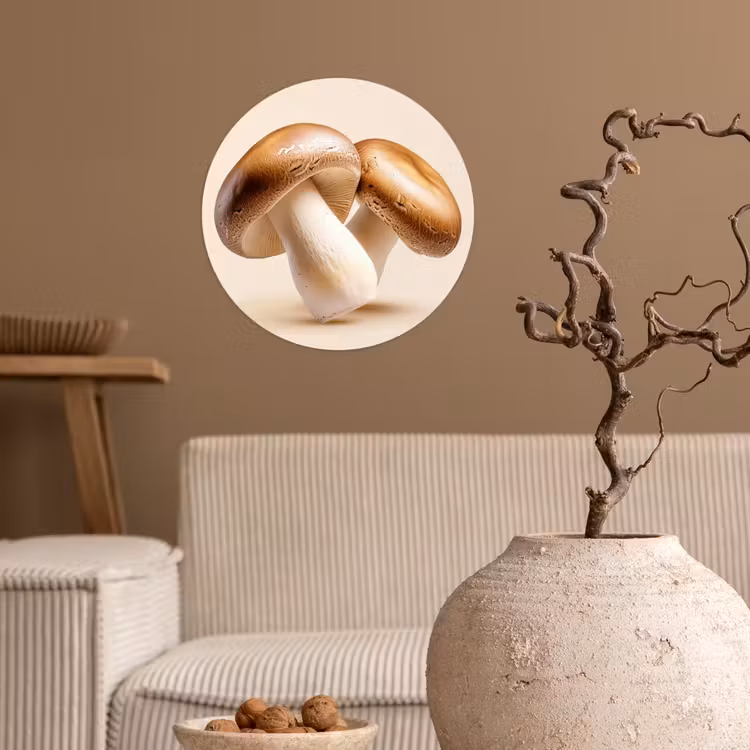 Behangcirkel - Champignons - Zacht - Beige — 2