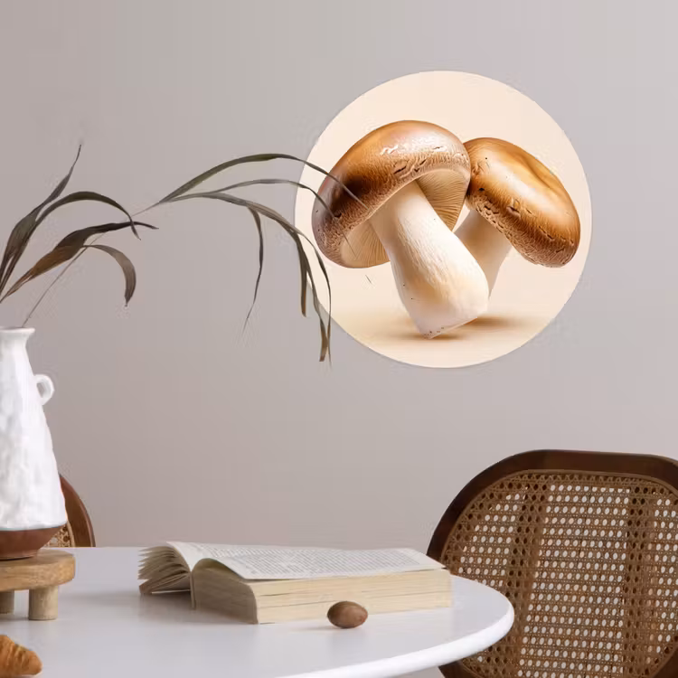 Behangcirkel - Champignons - Zacht - Beige — 4