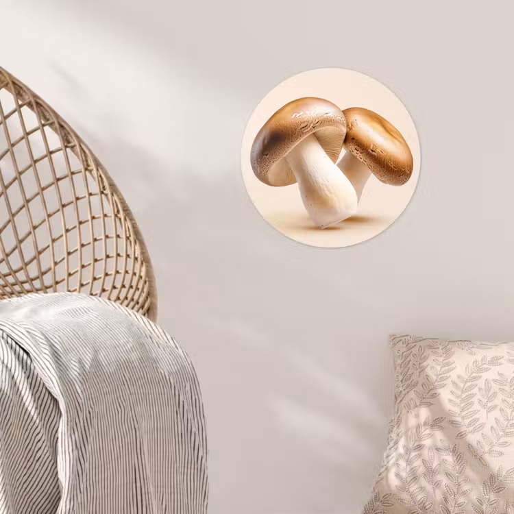 Behangcirkel - Champignons - Zacht - Beige — 5