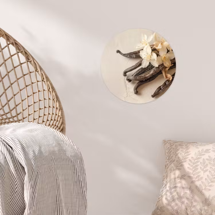 Behangcirkel - Vanille - Bloemen - Beige — 5