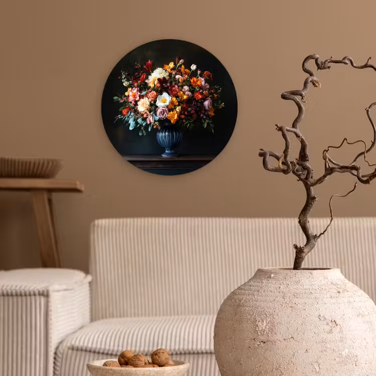Muurcirkel - Groot - Bloemen - Vaas - Boeket — 2