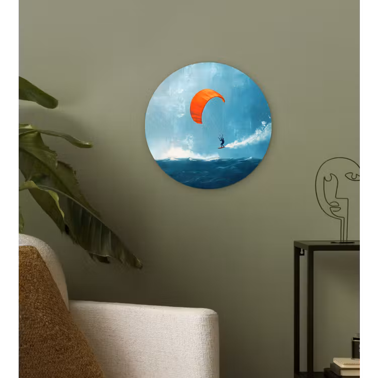 Muurcirkel - Kitesurfer - Oranje - Zee - Lucht — 3