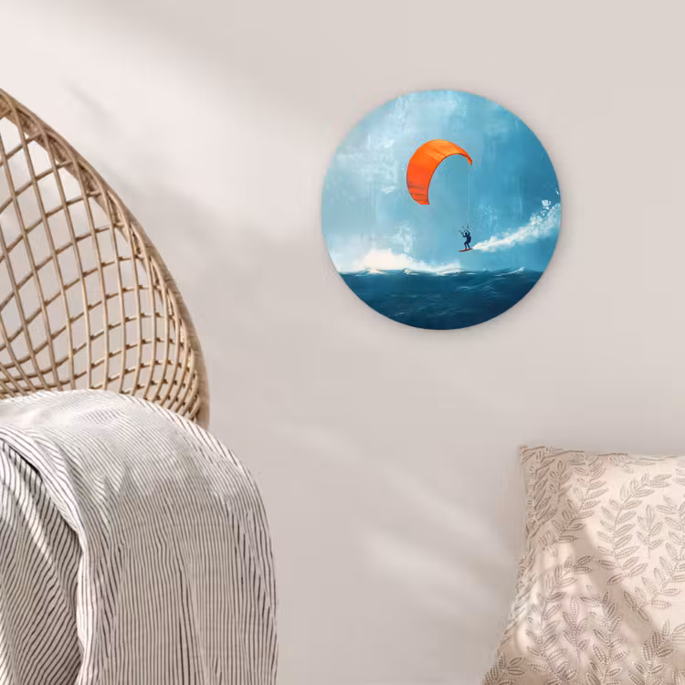 Muurcirkel - Kitesurfer - Oranje - Zee - Lucht — 5