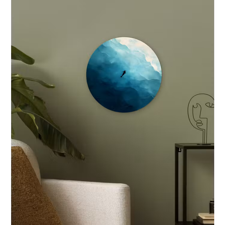 Muurcirkel - Zee - Silhouet - Abstract - Blauw — 3