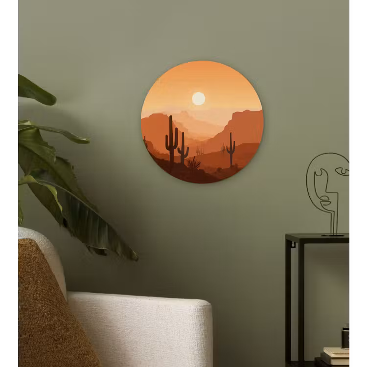 Muurcirkel - Landschap - Woestijn - Cactussen - Zon — 3