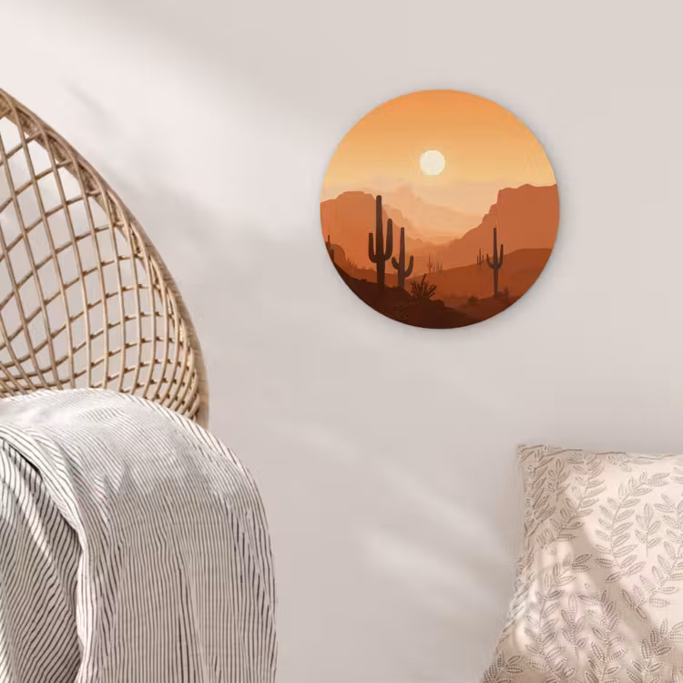 Muurcirkel - Landschap - Woestijn - Cactussen - Zon — 5