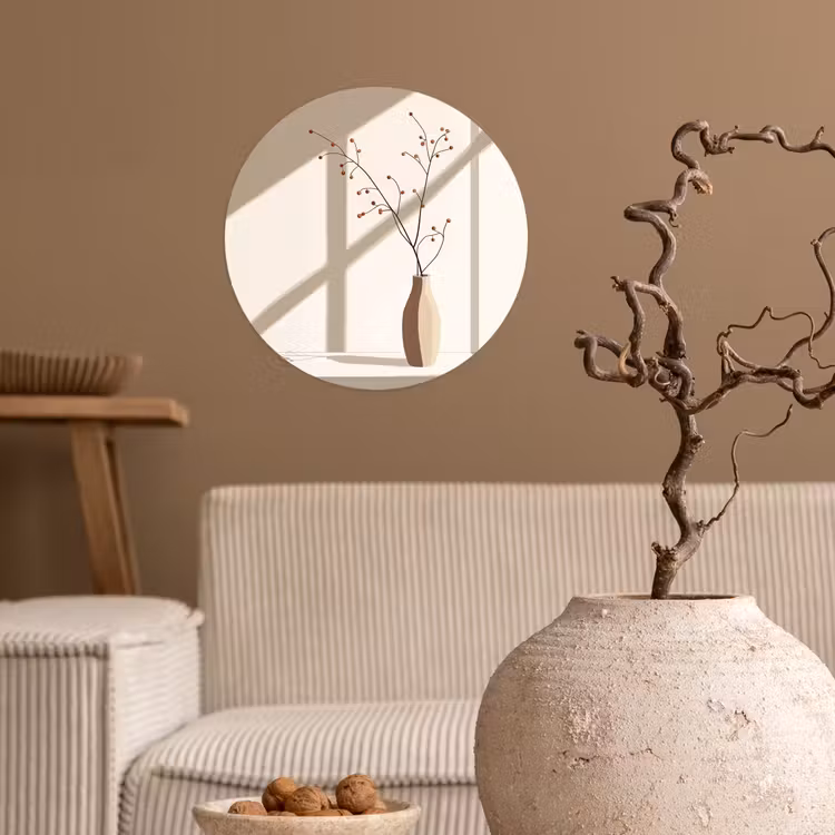 Behangcirkel - Vaas - Takken - Bessen - Minimalistisch — 2