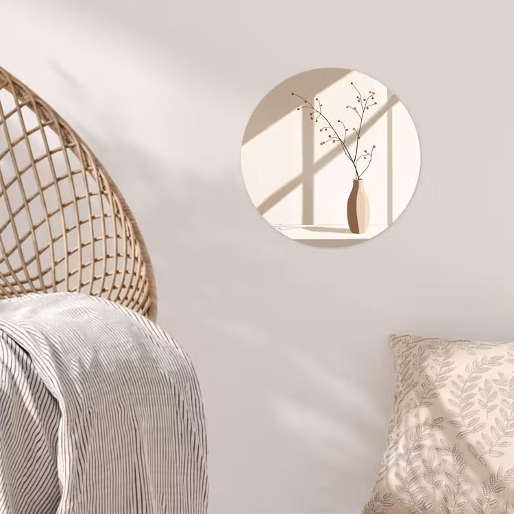 Behangcirkel - Vaas - Takken - Bessen - Minimalistisch — 5