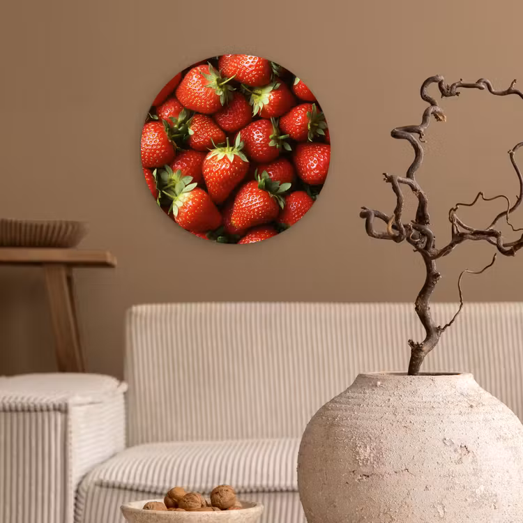 Muurcirkel - Aardbei - Fruit - Rood — 2