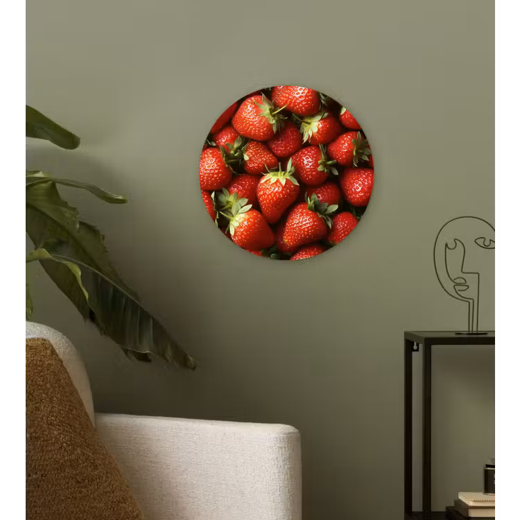 Muurcirkel - Aardbei - Fruit - Rood — 3