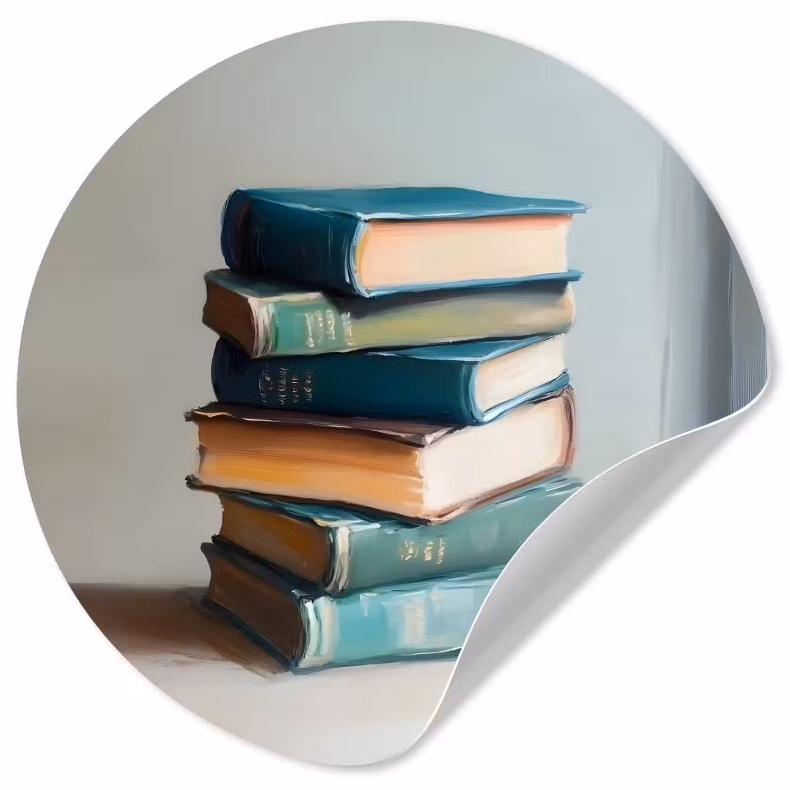 Behangcirkel - Stapel - Boeken - Groen - Daglicht — 1