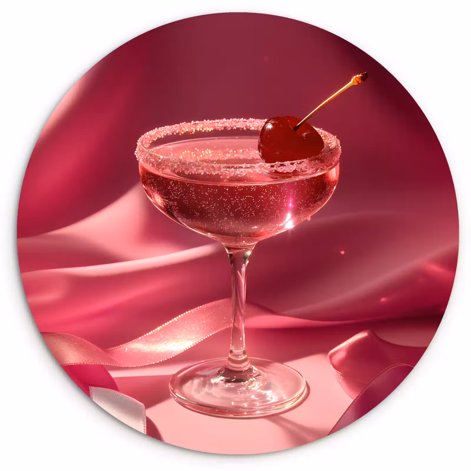 Muurcirkel - Cocktail - Pink - Luxe — 1