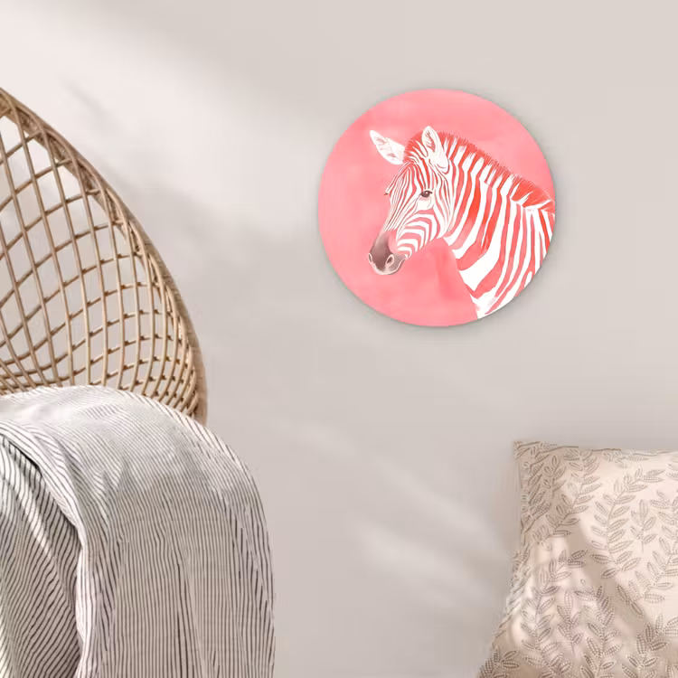 Muurcirkel - Zebra - Pink - Verf — 5