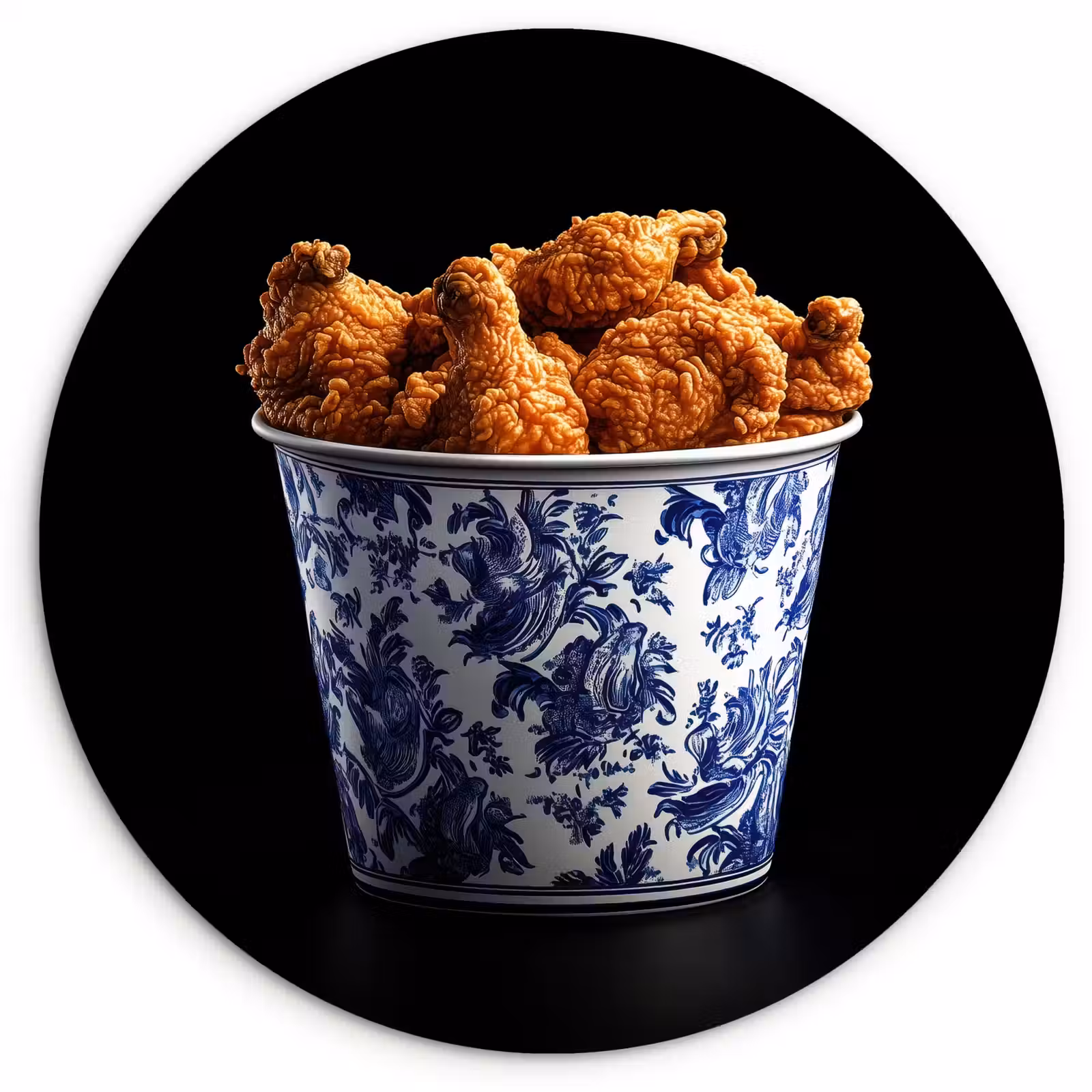 Muurcirkel - Kip - Bucket - Delfts blauw - Lekker — 1