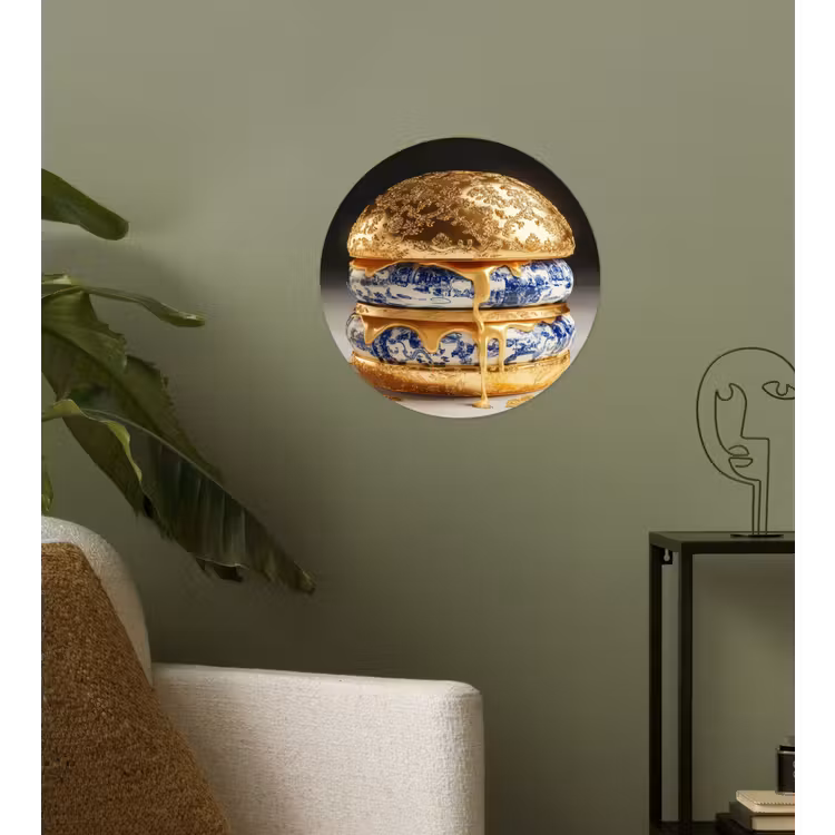 Behangcirkel - Delftsblauw - Goud - Burger — 3