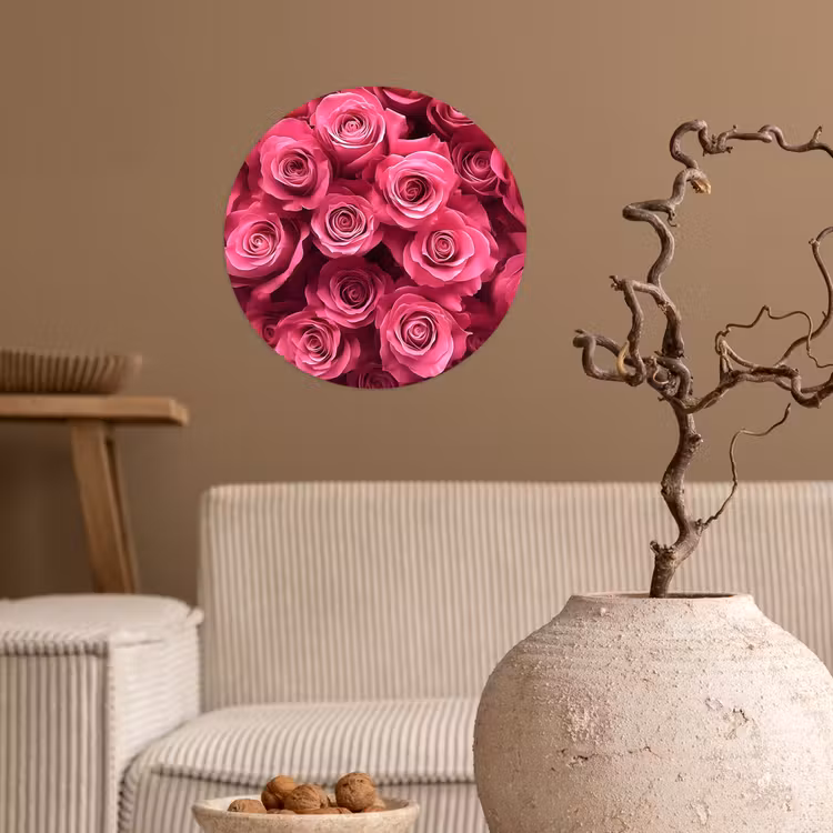 Behangcirkel - Rozen - Pink - Bloem — 2